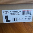 Ugg Bailey Button Bling Triplet Black Suede Shearling Boots Us 11 Mpn 1007252