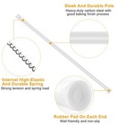 41-75  Retractable Tension Curtain Rod Spring Load Curtain Pole Heavy-duty Steel
