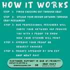 Print Your Own Custom Die Cut Stickers decals   0  - 20  Sticker decals Logos