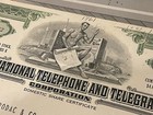 Itt Stock Certificate International Telephone   Telegraph Corp  Green 85 Shares