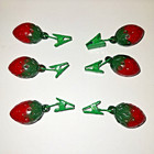 1970s Vintage Set Of Six  6  Strawberry Metal Tablecloth Weights W box Taiwan