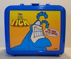 1995 Aladdin The Tick Blue Plastic Lunch Box Kid Kits W  Thermos Set Brand New