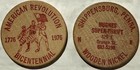 Vintage 1976 Bicentennial American Revolution Wooden Nickel  Shippensburg  Pa