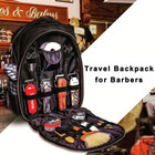 Large 19  Barber Backpack Organizer For Clippers Supplies Portable Black New