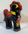 Vtg 9   dala Horse  Hand-painted Hand-carved Folk Art Sweden Great Decor Prop