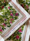 Vintage Pat Albeck  fuchsia  National Trust Irish Linen Kitchen Towel - Pristine