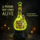 Witches  Brew Potion Bottle Glitter Globe Led Halloween Decor
