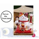 10 Inch Lucky Fortune Cat With Waving Arm Gold Operated Chinese Feng Shui Deo   
