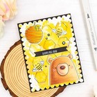2 Sets Dotted Square Frame Dies For Card Making Scallop Honey Comb Cover Meta   