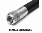 3 8  2 Wire 100r16 Hydraulic Hose Assembly Jic 8 Female Swivel Fittings Psi 4785