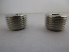1 2  Npt Pipe Fitting Plugs Chrome Steel Intake Water Pump Sbc Bbc    4541