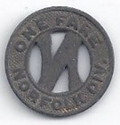Virginia Electric   Pwr Co-norfolk  Virginia Transit Token  Va 580 H
