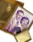 3 Antique Carved  Gold Wood Picture Frames Old Photos Soldier 8x10-4x6