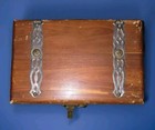 Cedar Wood Box Treasure Vintage Jewelry Dresser Cigar W  Copper Accents Large 