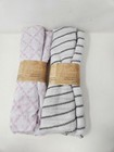 Infant Swaddle Blankets Cotton Muslin 2 Pack New Pink Grey Nursery