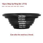 13 Pieces Filter Ring Adapter Set Camera Lens Filter Metal Stepping Rings Kit