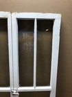 Antique Pair 3 Lite Shabby White Glass Casement Window Vtg 17x57 Old 1344-26b