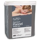 Forpro Premium Flannel 3 Piece Massage Sheet Set Soft Cotton Grey Bedding Set