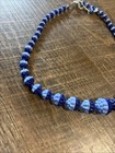 Vintage Art Deco Czech Molded Glass Necklace 17 Inches 