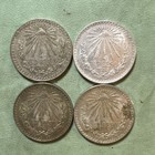 Lot Of 4  Mexico 1 Un Peso  720 Silver Km 455 World Silver Coin Eagle Snake Rev 