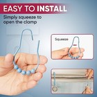 Blue Shower Curtain Hooks Rust Proof  set Of 12  - Secure Lock Hooks Sky Blue