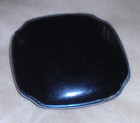 Vintage 1930s Art Deco Evans Black Enamel Compact Powder Rouge Petite