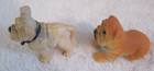 Vintage Lot Of 7 Miniature Dog   Cat Figurines Porcelain   Plastic