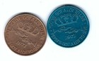 2 Vintage Pepsi Cola Pirate Treasure Doubloon Coins Tokens Medallion Lot 1971
