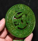 3 1  old Chinese Dynasty Turquoise Carved Fengshui Dragon Yubi Yu Bi Adult Only