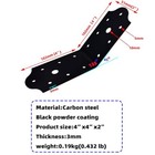 4 Pcs Heavy Duty Flush Inside 45-degree Angle Bracket Steel Tie Plate  4 x4 x   
