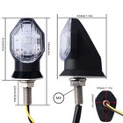 2x Mini Motorcycle Turn Signal Lights Amber Blinker Indicator Universal Bike 12v