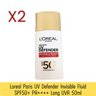 X2 L oreal Paris Uv Defender Invisible Resist Spf50  Pa     Sunscreen 50ml