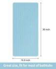 Non Slip Bathtub Mat 16 9x36 Inches Extra Long Bath Mats With Strong Suction    