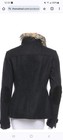  850 Prada Sport Wool Fox Leather Grey Coat Us8  It44