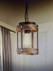 Rustic Farmhouse Wood Pendant Light Fixture One-light Adjustable Small 1 Pack