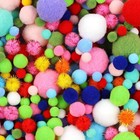 900 Pcs Pom Poms  Multicolor Bulk Pom Poms Arts And Crafts  Soft And Fluffy C   