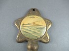 Vintage S s  Pocahontas Norfolk  Va Brass Thermometer Souvenir 1940s
