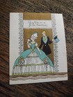 1920 s Vtg Antique Victorian Edwardian Anniversary Card To Wife   Gold Gilded