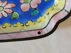 Antique Or Vintage Chinese Canton Enamel Blue pink Floral Trinket Dish 3 5 