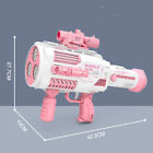 Bubbles Gun Kids Toy Rocket Soap Bubble Machine Guns Automatic Blower Portable P
