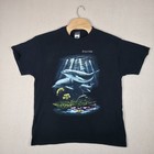 Vintage Nature Shirt Dolphins Men   s Xl Black Florida Tourist Aquarium Fish 90s