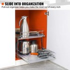 2-tier Kitchen Cabinet Pull Out Shelf Organizer Slide Out Drawer 17 wx21 d