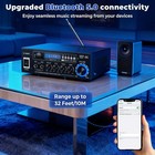 2000w 2 Channel Bluetooth 5 0 Hifi Power Amplifier Audio Stereo Amp Home Car 