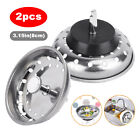 2 Pack Kitchen Sink Basket Strainer Stainless Steel And Drain Stopper Fits Most