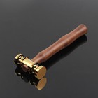 Solid Brass Mirror Polished Hammer Wooden Handle Leather Craft Workshop Diy Tool