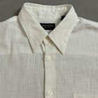 Riscatto Mens White Short Sleeve Button Up Shirt Made In Italy Size L