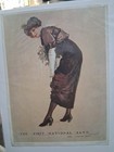 Vintage The First National Bank Lithograph Print 
