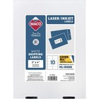Maco Shipping Label - 2  Width X 4  Length - 2500   Box - Rectangle - Laser 
