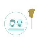 Baby Feet Cake Pop Mold   Deluxe Cutter  Popper  And Tray Option