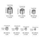 160pcs M3 M4 M5 M6 M8 M10 M12 Threaded Insert Sleeve Repair Kit With Plastic Box